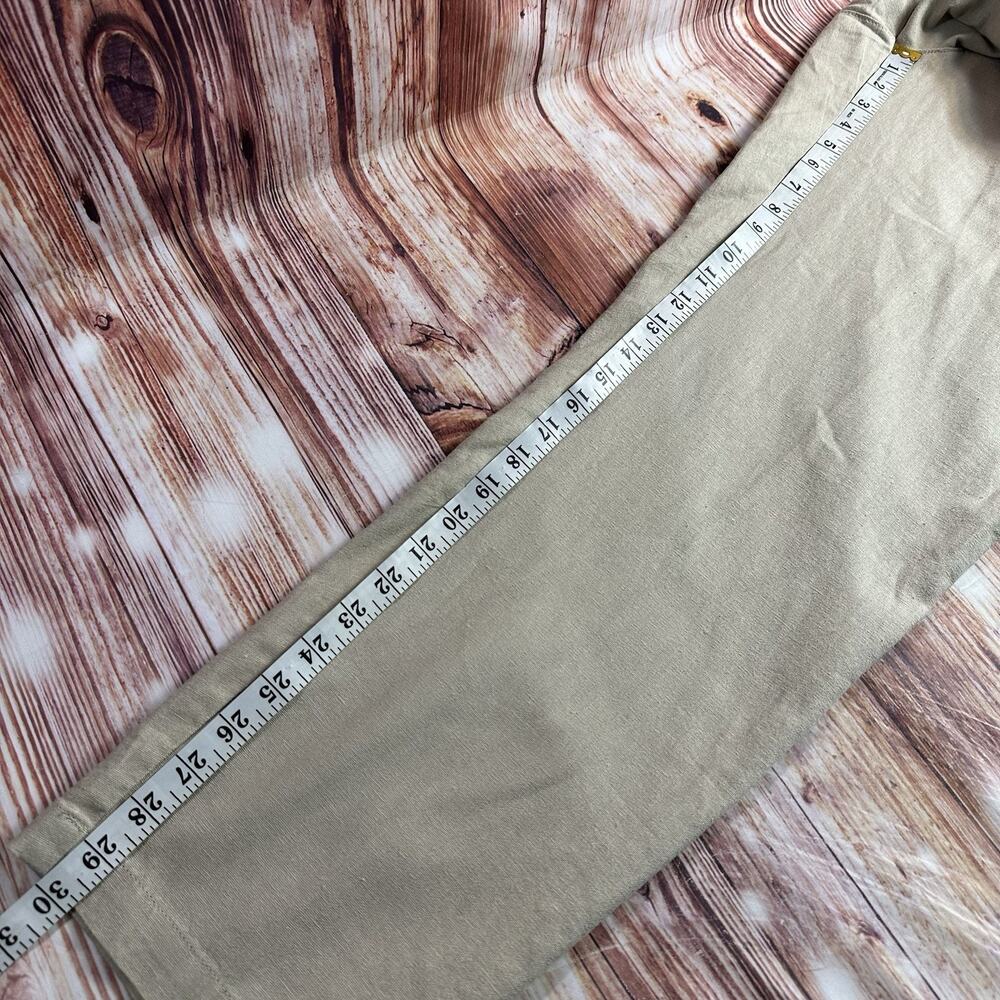 Marc Anthony Luxury Mens Size 36x30 Beige Tan Linen Blend Casual Chino Pants - Picture 8 of 10